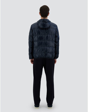 メンズ ナイロンウルトラライトボンバージャケット ネイビーブルー  