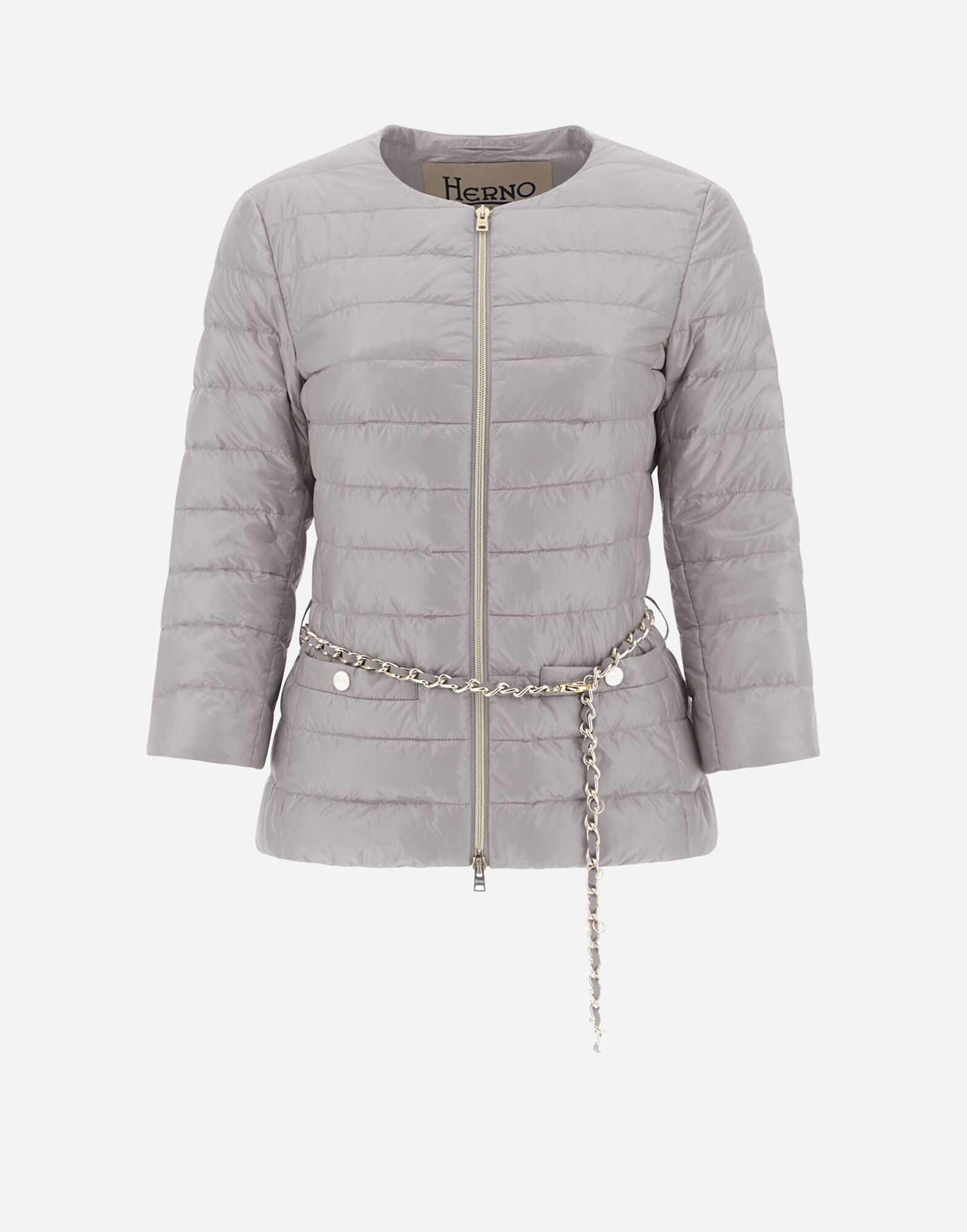 PIUMINO GIACCA CON CINTURA ICONICO HDM in Grey Pearl for Women
