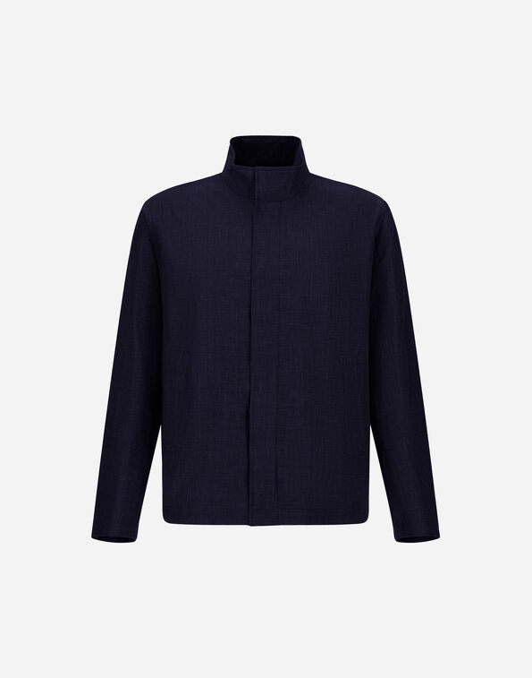 Herno JACKET IN 2 LAYERS LINEN Navy Blue GI000631U171489200