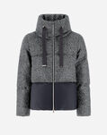 Herno CAPE IN LAMINATED, HERRINGBONE AND ECOAGE Grey PI001980D33431R9480