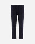 Herno LIGHT COTTON STRETCH TROUSERS Blu Navy PT000010U13164Z9200