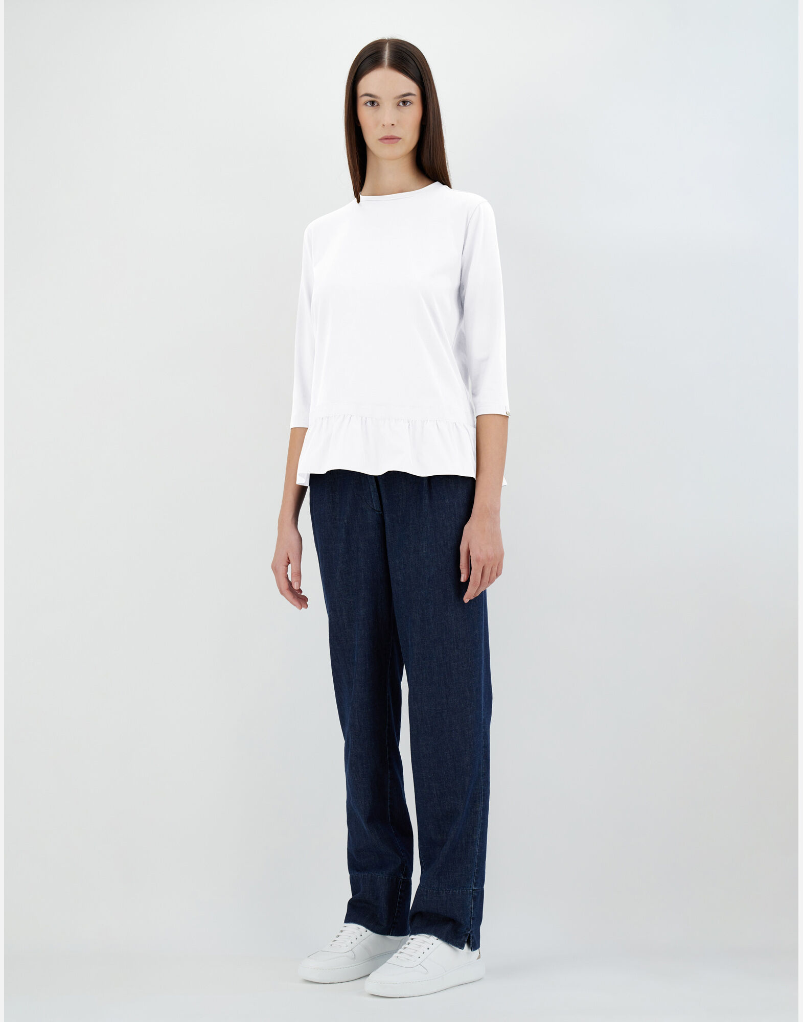 T SHIRT MANCHES LONGUES EN CHIC COTTON JERSEY ET NEW TECHNO