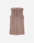 Herno RESORT VEST IN FULLNESS FAUX FUR Light Lilla GC00065DR126274400