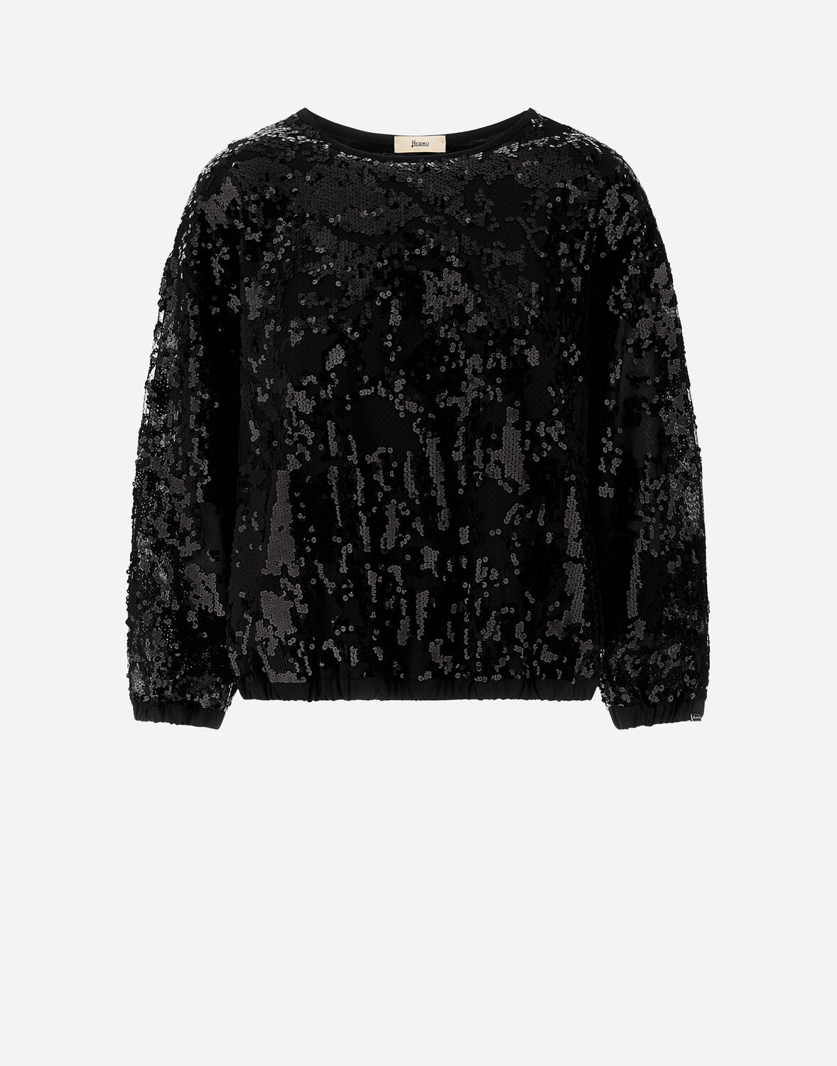 Herno コットン レース スウェットシャツ In Black
