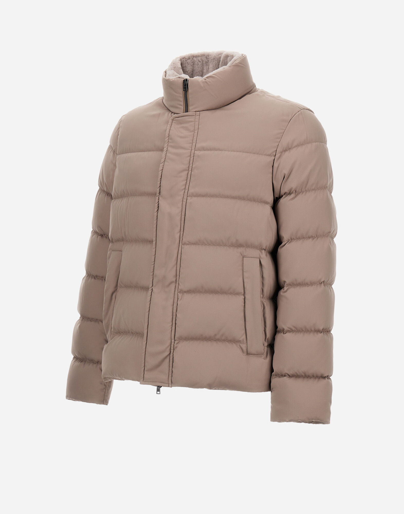 HERNO グレー ボアフルジップ パーカー（グレー（灰色）系 HERNO