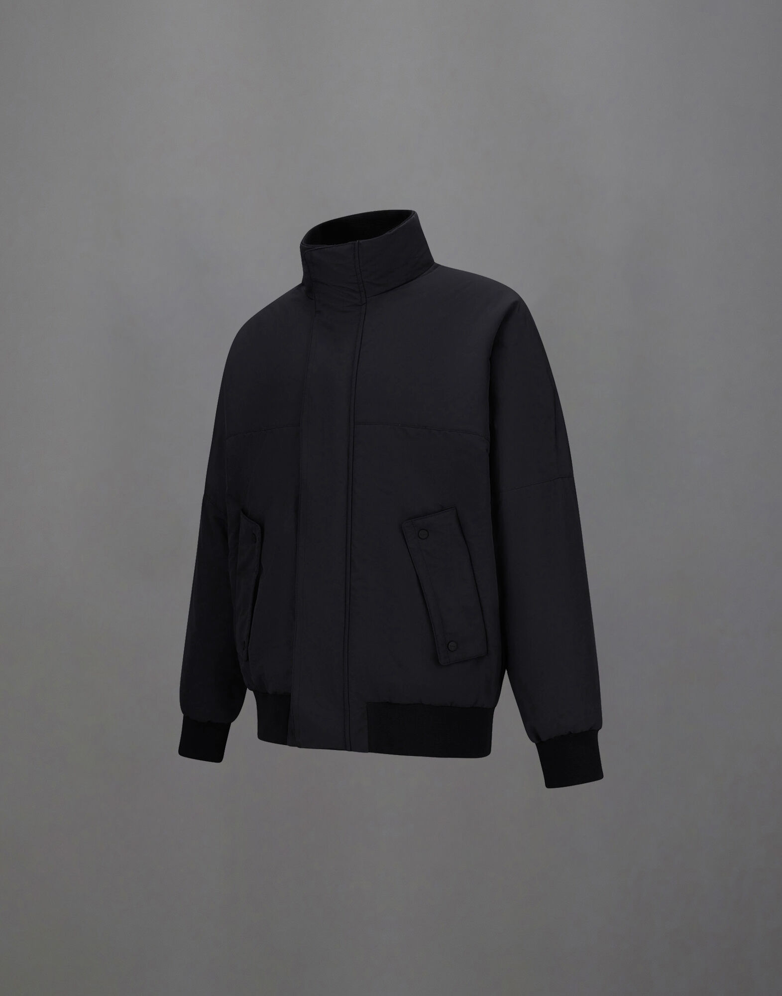 LAMINAR BOMBER JACKET IN ORGANIC TECH in Black | Herno®