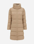 Herno LONG JACKET IN SATIN AND LADY ALTERNATIVE FUR Chantilly PI002124D12170Z1985