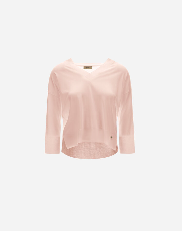 Herno SWEATER IN GLAM KNIT EFFECT Powder Pink JV000015D520564035