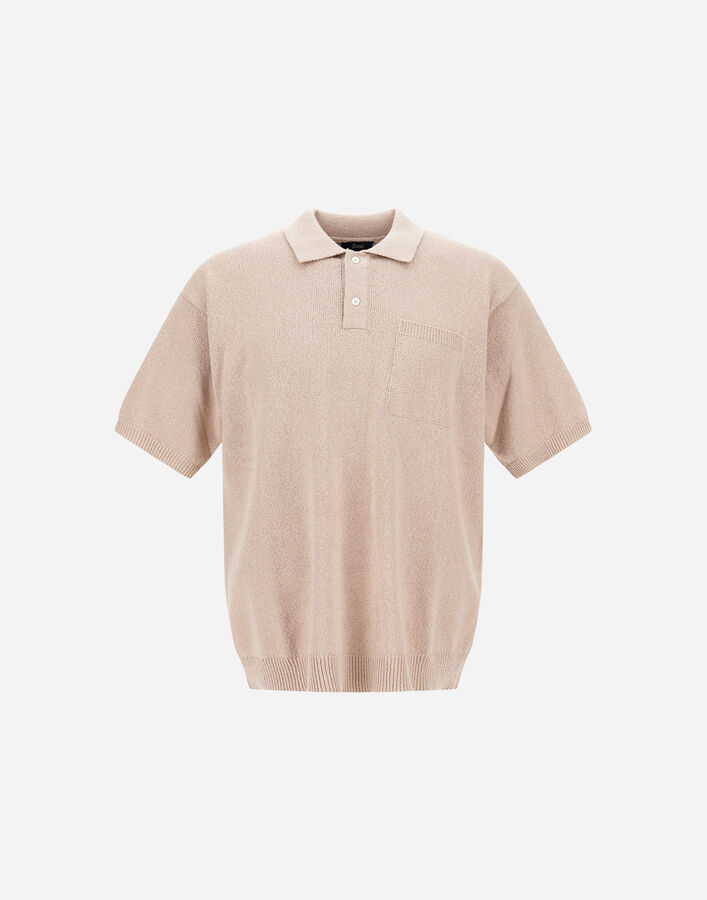 Herno POLO SHIRT IN BOUCL&Eacute; COTTON CASHMERE Grey Pearl MPL00012U721419403