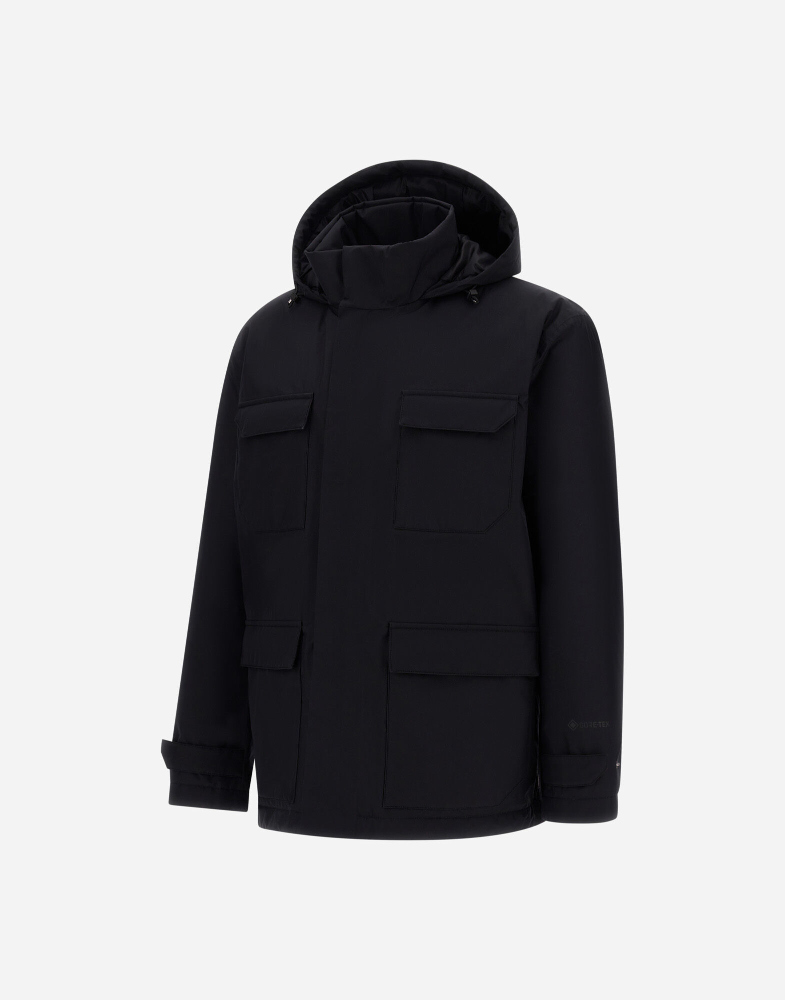 Herno フード付き黒ジャケット メンズ 2-LAYER GORE-TEX® JACKET ブラック | Herno® (ヘルノ)