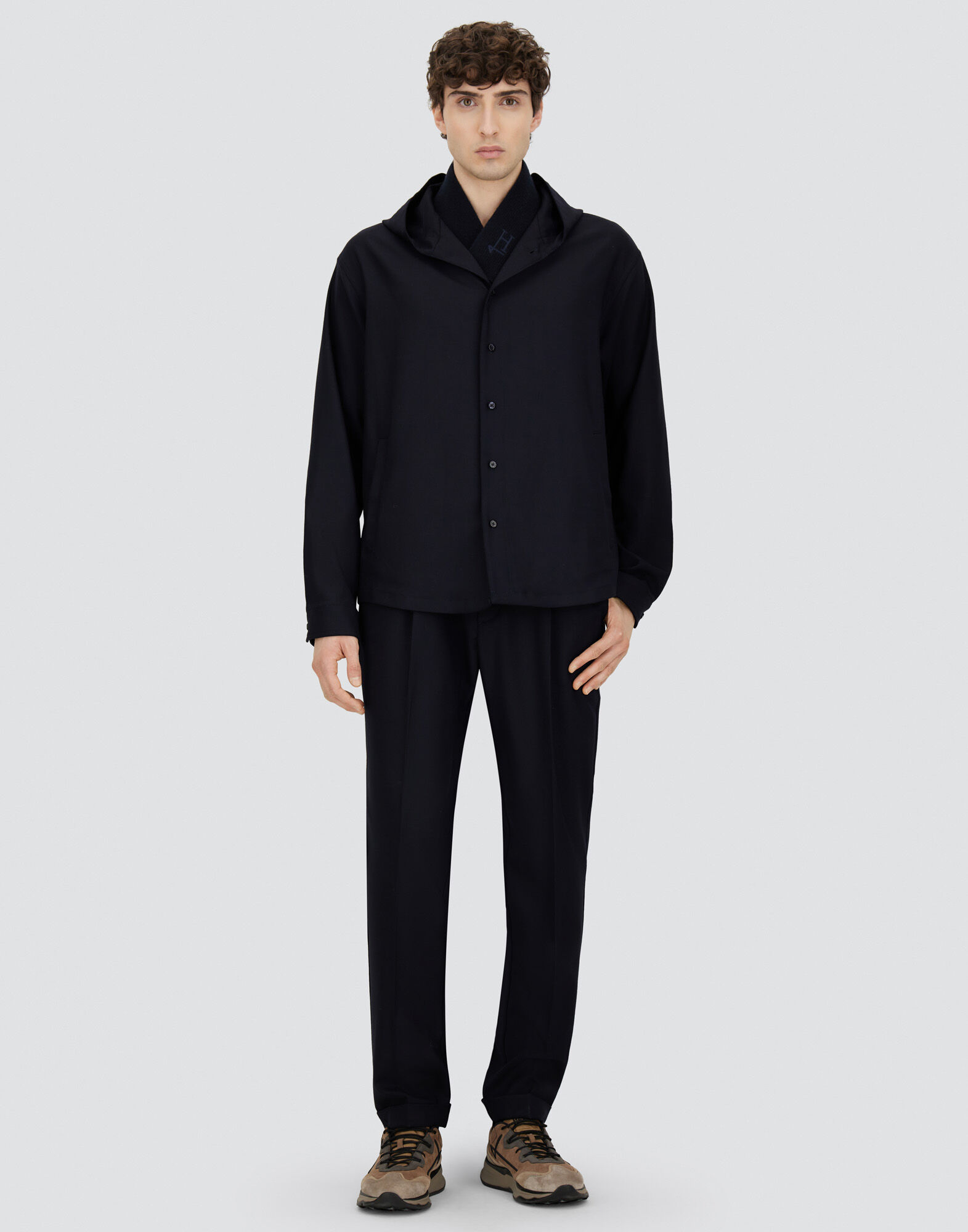 メンズ フルイドウール ジャケット ネイビーブルー | Herno® (ヘルノ)