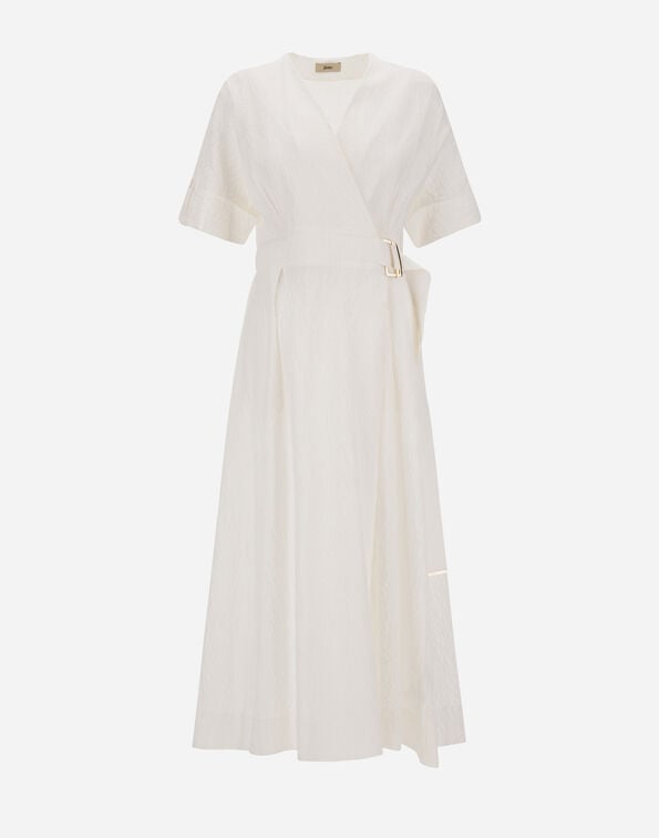 Herno DRESS IN CRISPY COTTON White AB000076D132841000