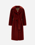 Herno COAT IN SOFT ALTERNATIVE FUR Bordeaux CA000586D124226705