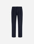Herno RESORT TROUSERS IN MELANGE SUEDE EFFECT Navy Blue PT00033UR12729S9200