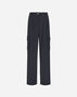 Herno CARGO TROUSERS IN FLUID WOOL Iron PT000179D334539487