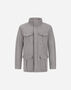 Herno RESORT FIELD JACKET IN MELANGE SUEDE EFFECT Light Grey FI00020UR12729S9406