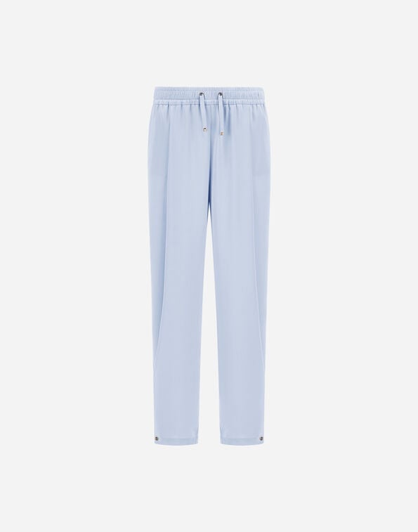 Herno RESORT TROUSERS IN EXTRA-FINE SATIN Light Blue PT00064DR129129004