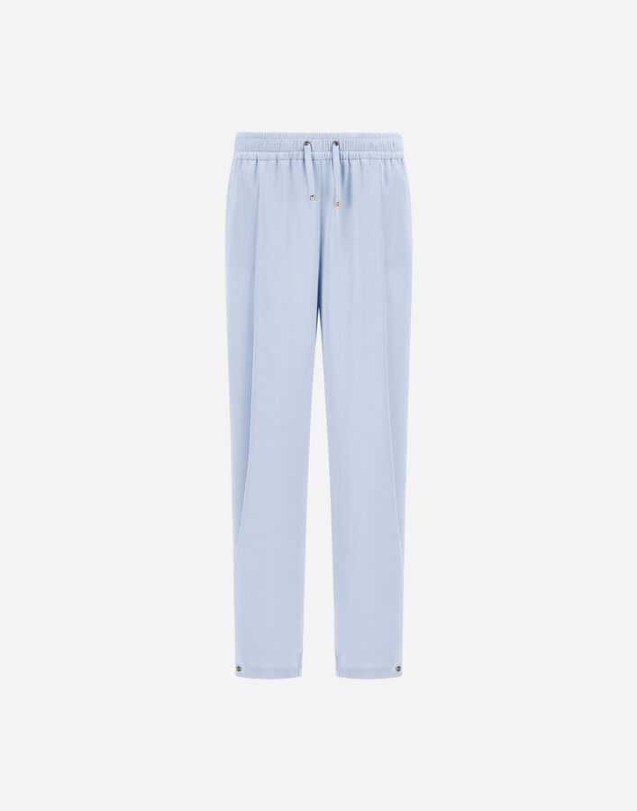 Herno RESORT TROUSERS IN EXTRA-FINE SATIN Light Blue PT00064DR129129004