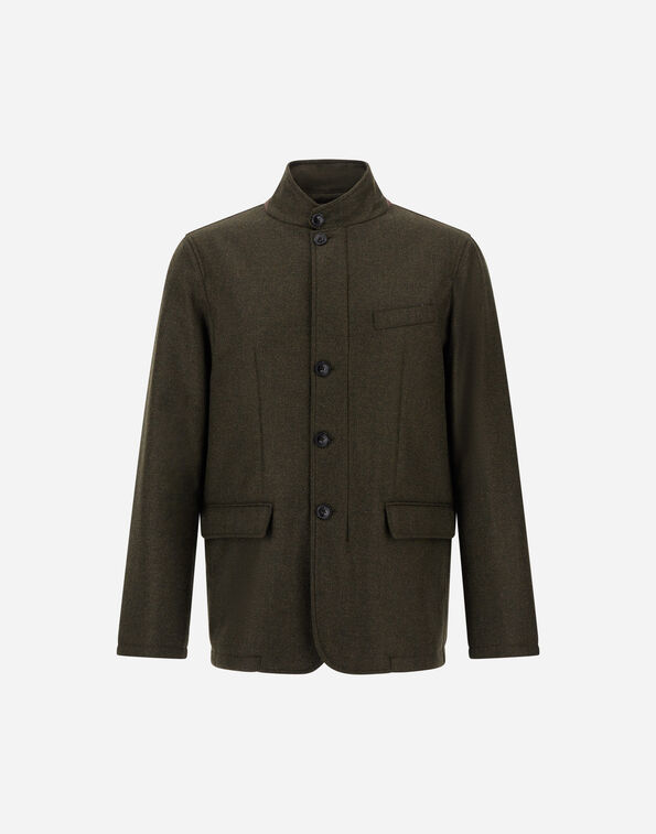 Herno WOOL, SILK AND SUEDE EFFECT JACKET Light Military GA000217U335317730