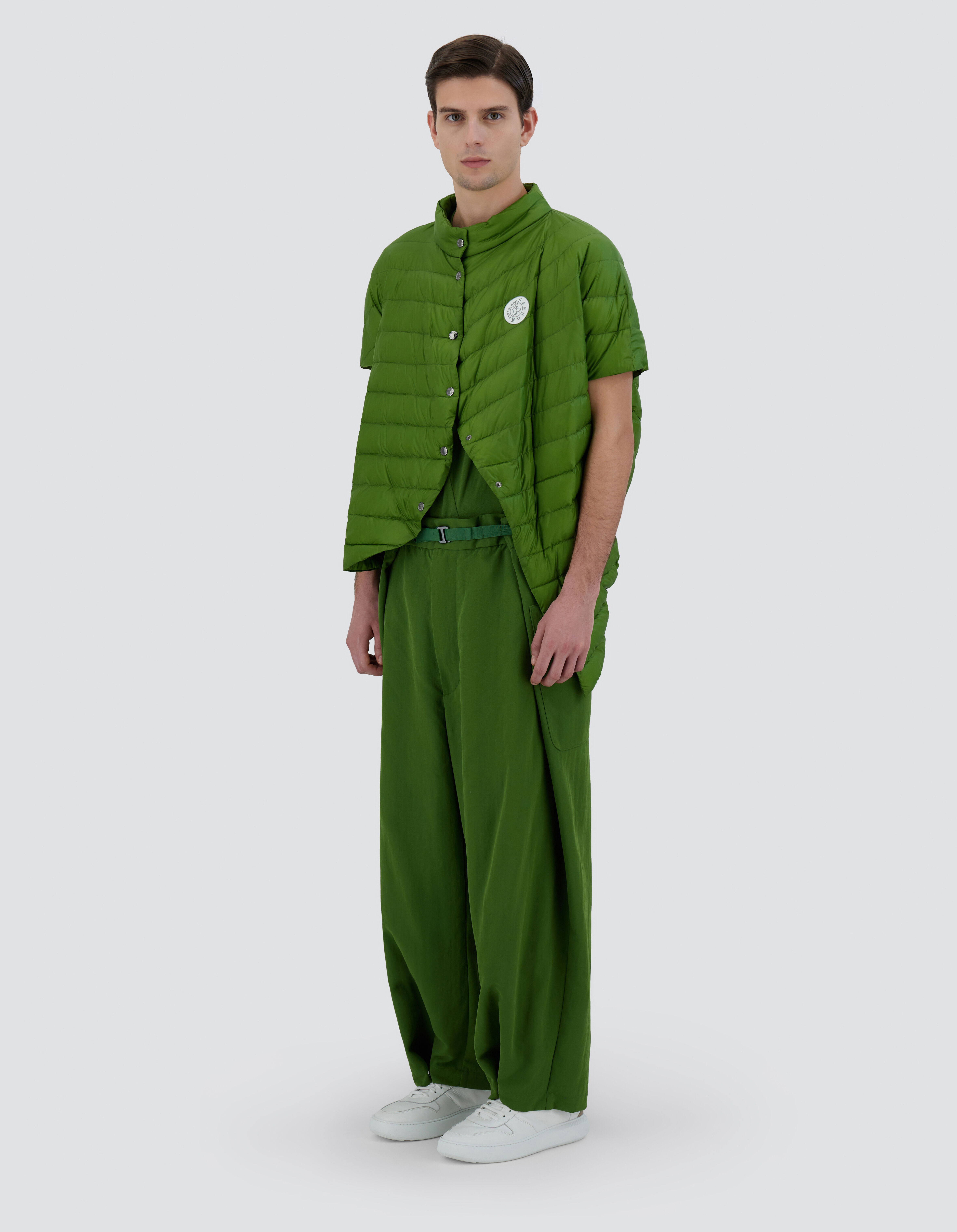 GLOBE CAPE IN FAST5DEGRADABLE in Garden Green Herno