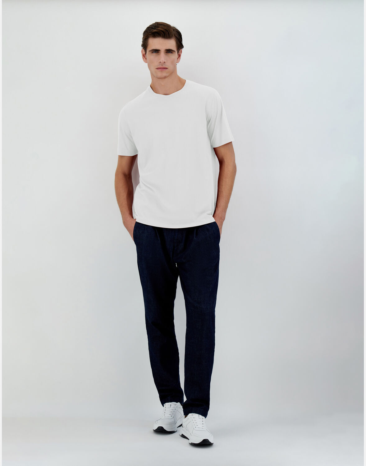 Shop Herno T-shirt In Crepe Jersey In White