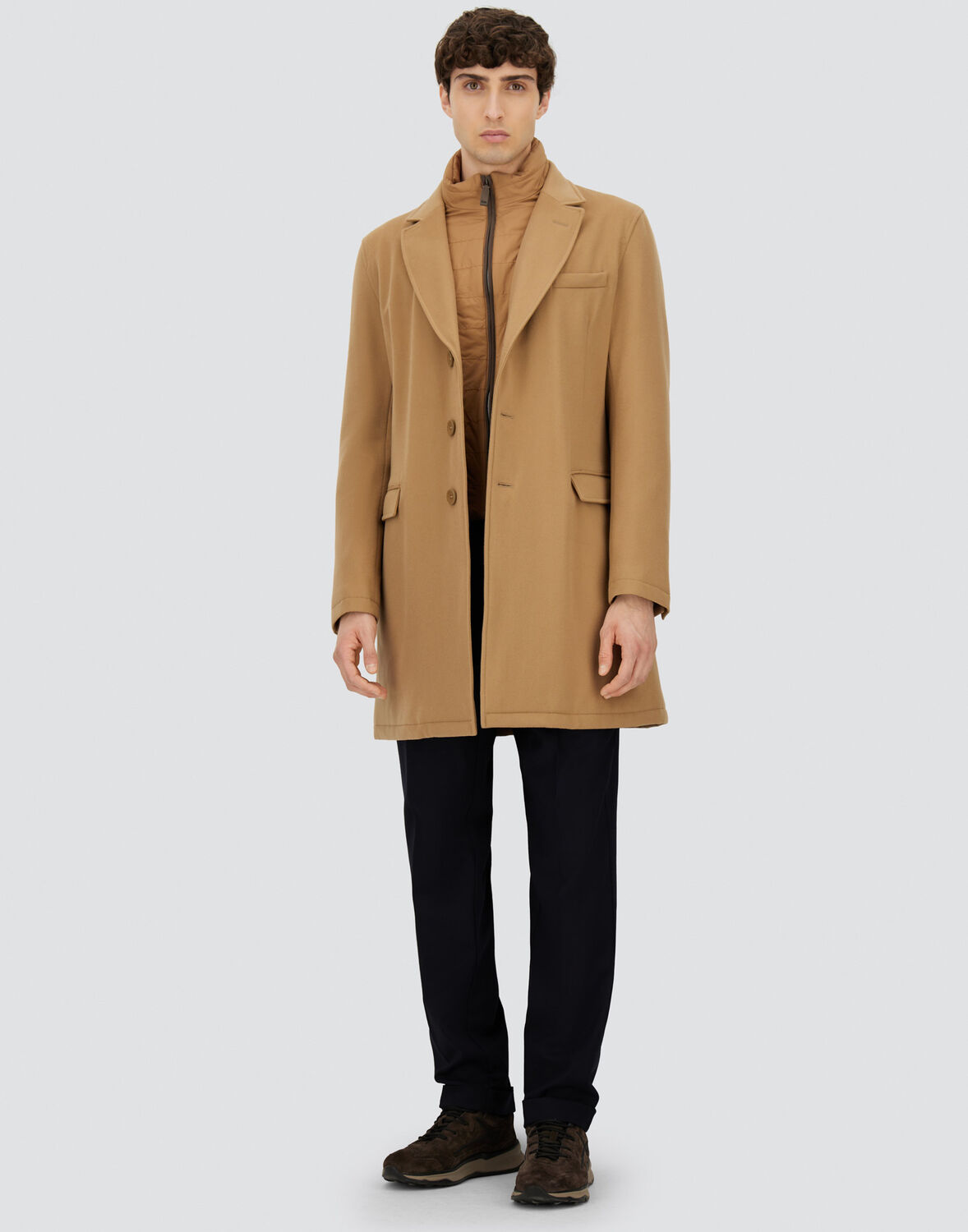 Herno Long-sleeved Coat In Neutral