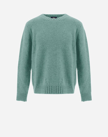 メンズ プレーン アルパカ ウール ニットトップス グリーン | Herno  