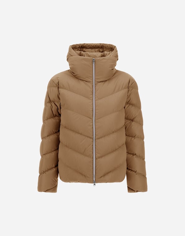 Herno CAPE IN SATIN Camel PI002063D12170Z2157