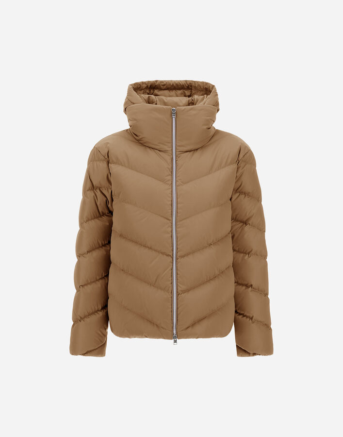 Herno CAPE IN SATIN Camel PI002063D12170Z2157