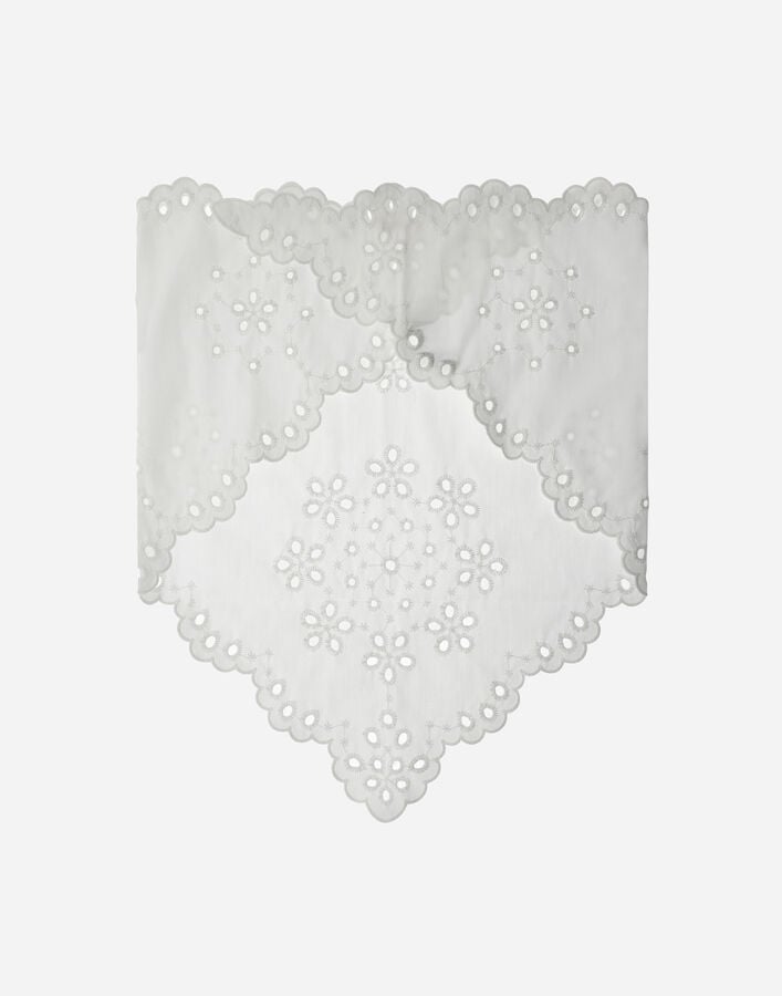 Herno SCARF IN BRODERIE ANGLAISE COTTON White SCP00034D13327RIC1000