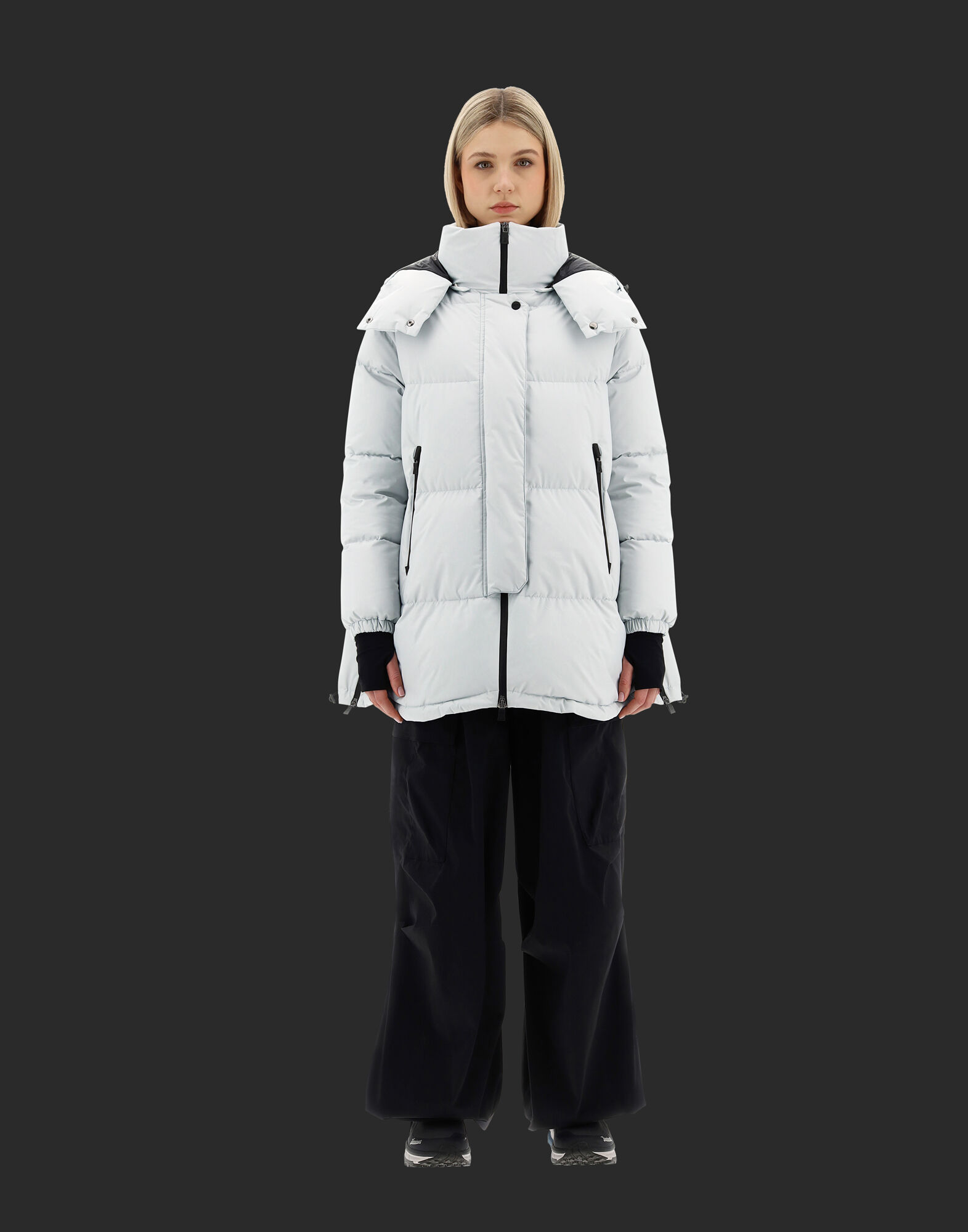 レディース GIACCONE OVER SPACCHI LATERALI GORE WINDSTOPPER