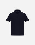 Herno JERSEY CREPE POLO SHIRT Blue Navy JPL003U520059200