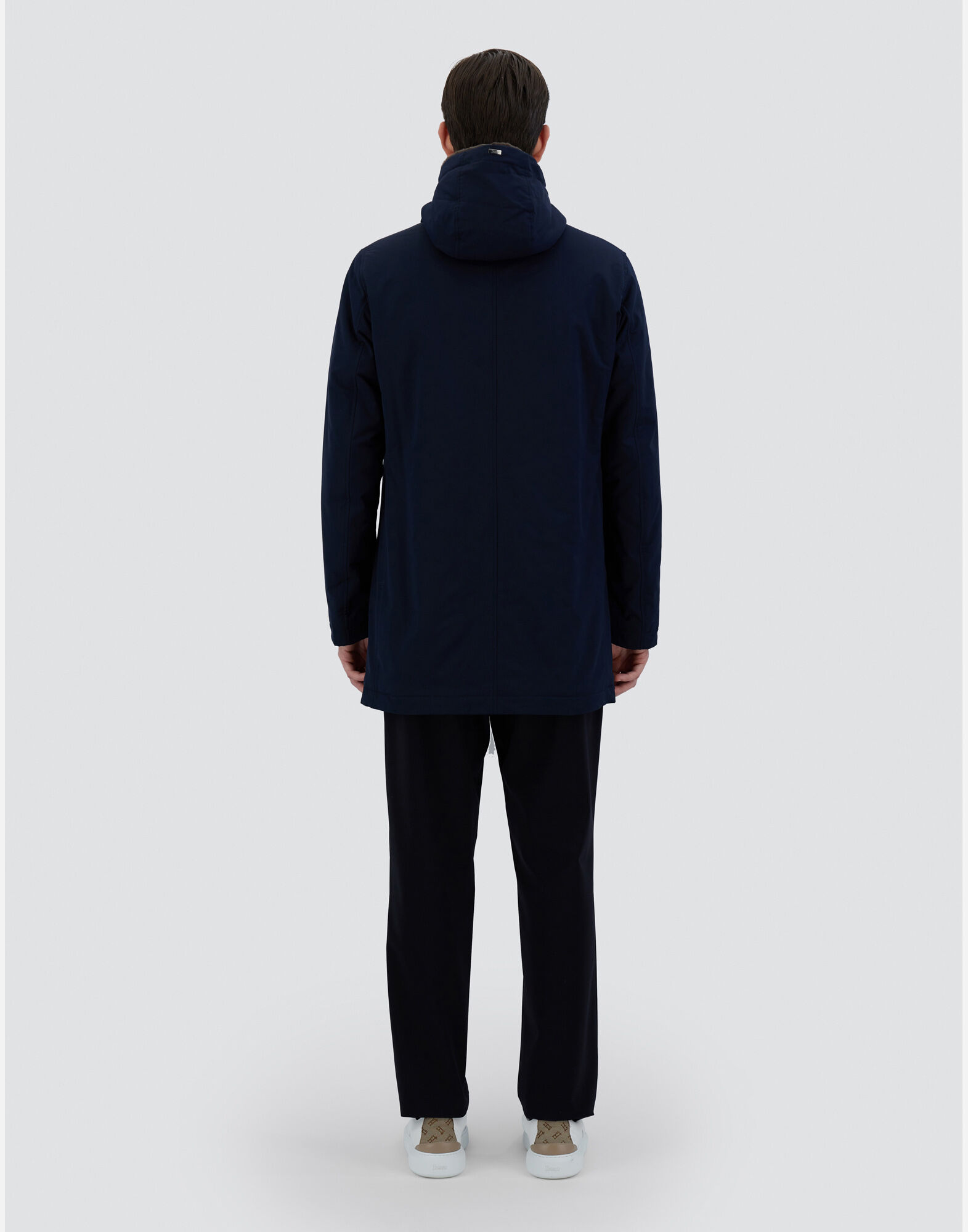 KEYSTONE PARKA WITH SYNTHETIC FABRIC LINING in Blue Brown for Men Herno