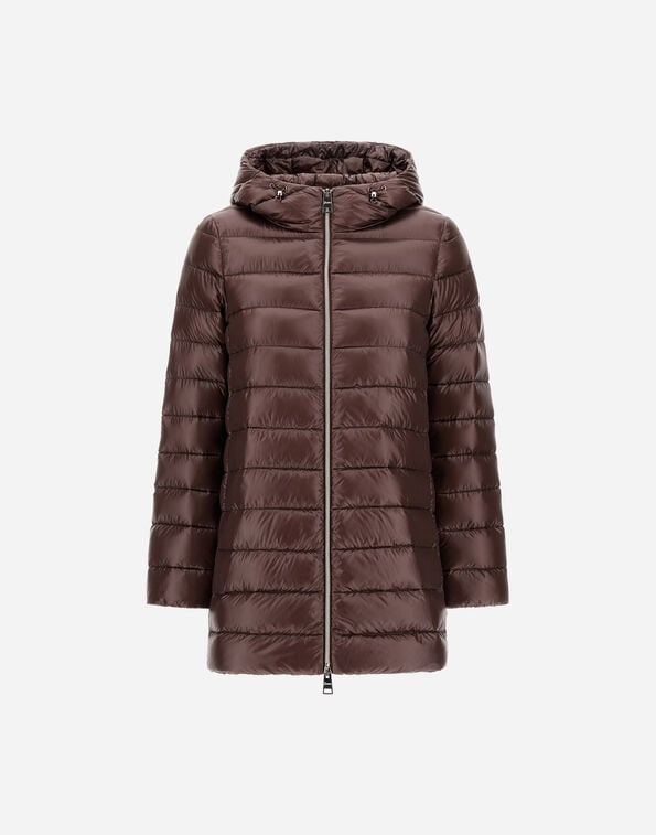 Herno RESORT A-SHAPE JACKET IN NYLON ULTRALIGHT Dark Chocolate PI00133DR12017Z8810
