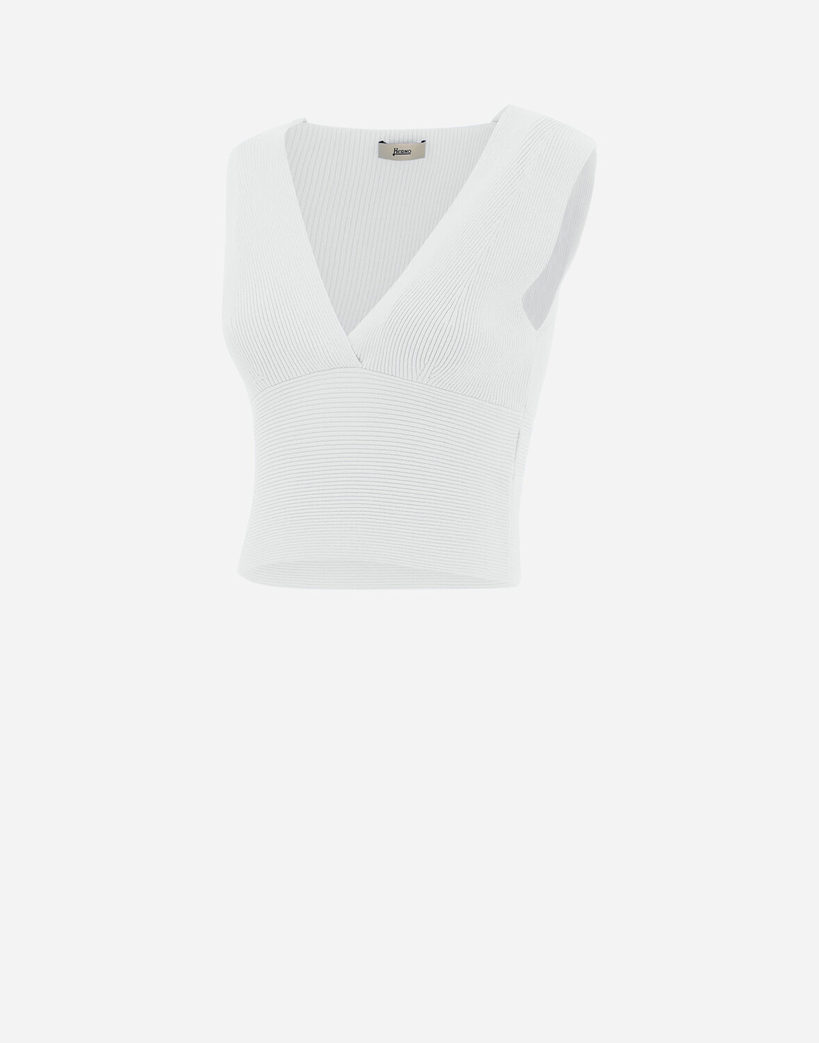 Herno Endless Viscose Rib トップ In White
