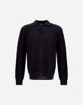 Herno POLO SHIRT IN COB STITCH ALPACA WOOL Navy Blue MPL00004U703129200