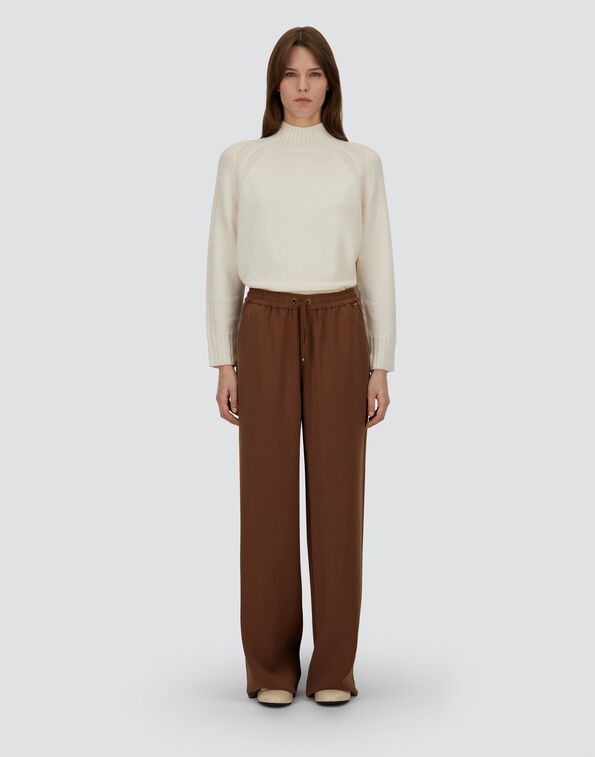 MATTE CREPE SATIN TROUSERS Herno product thumbnail image view 4