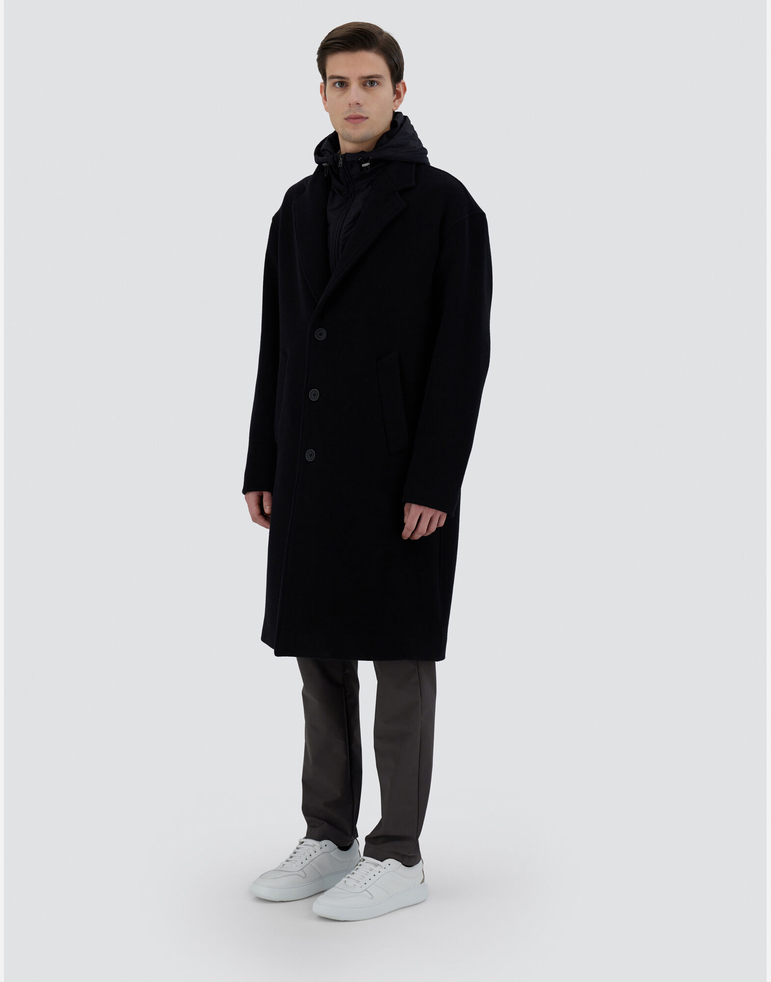 Herno black coat sales