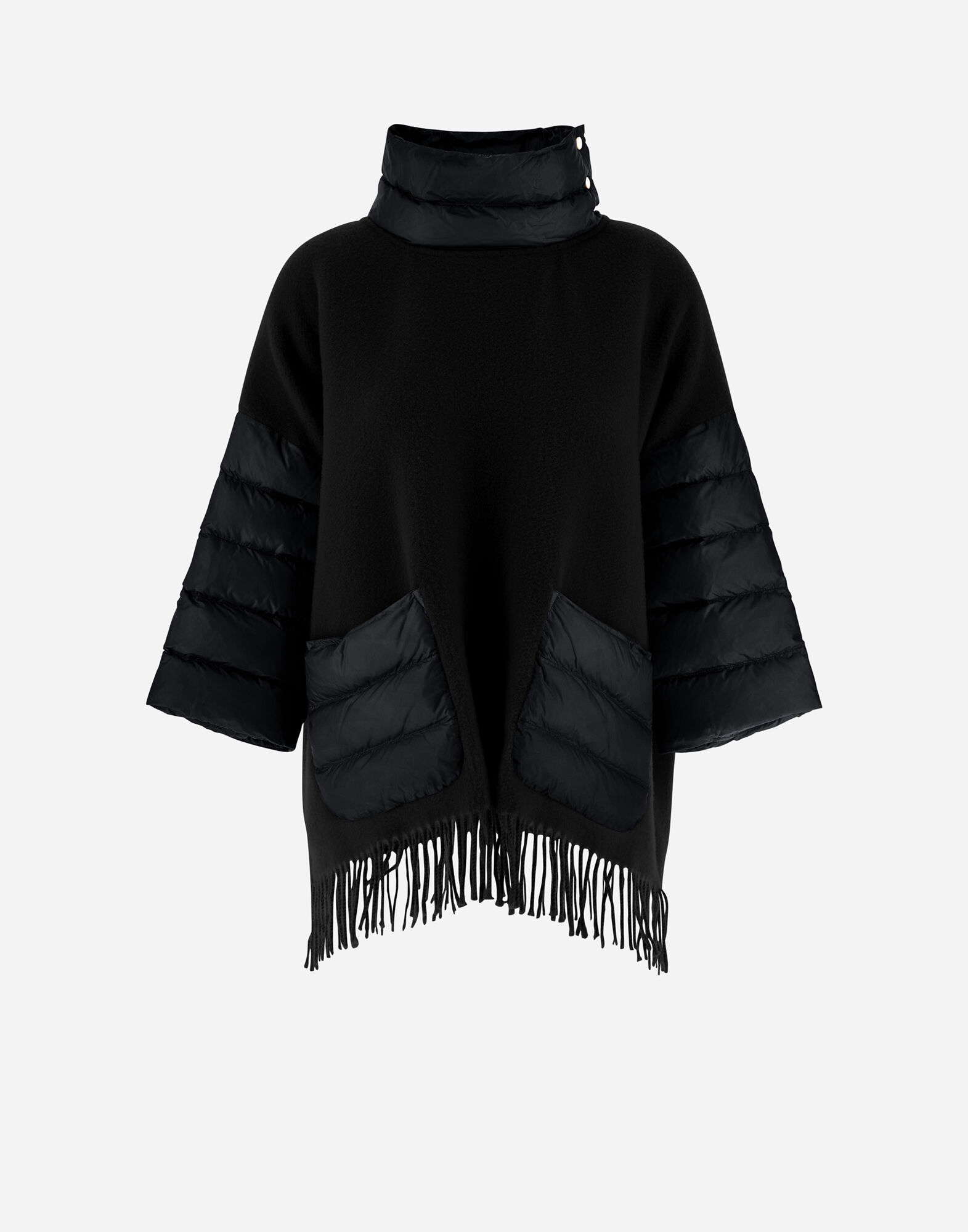 Black poncho jacket discount