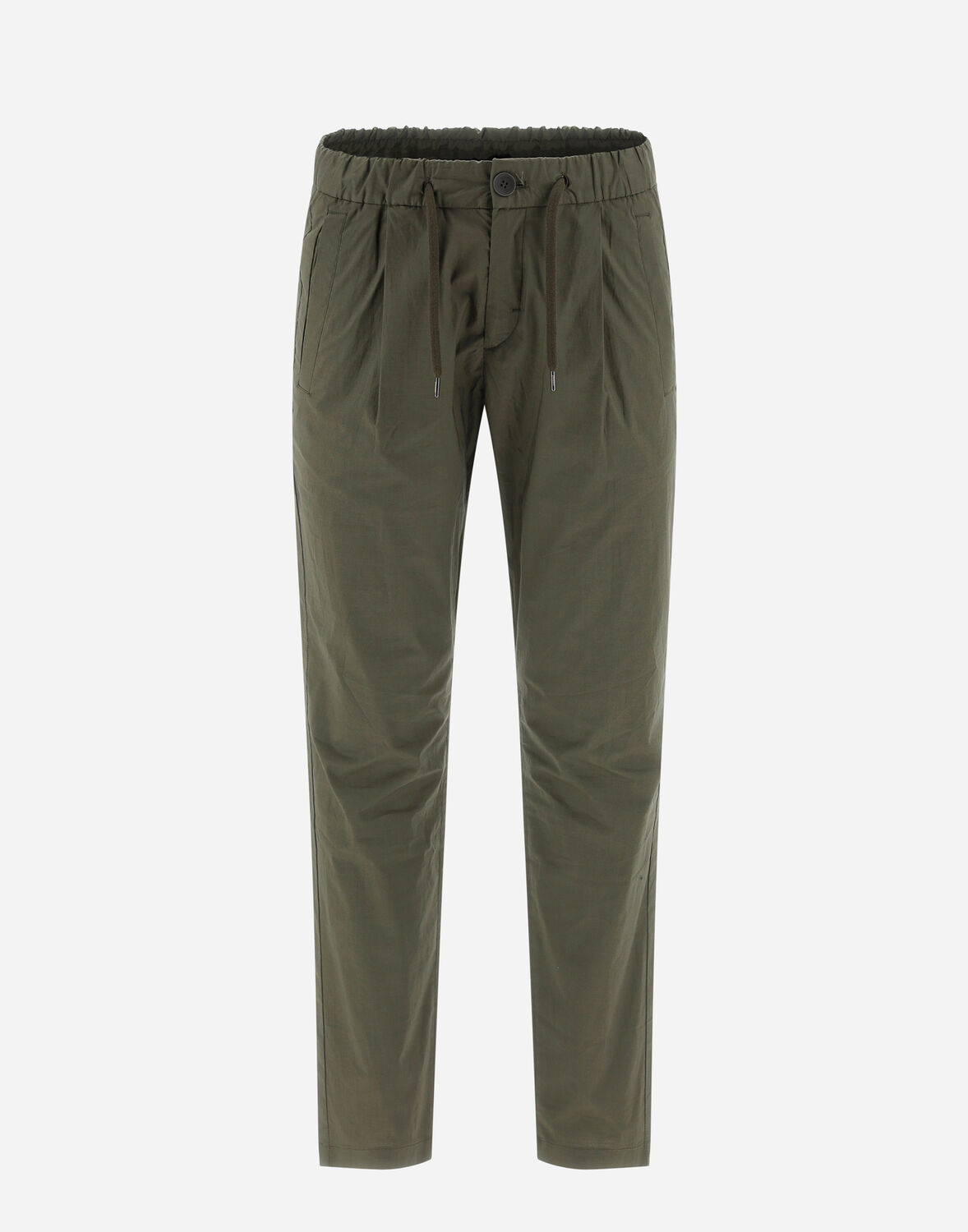Herno Logo Casual Pants In Light Military