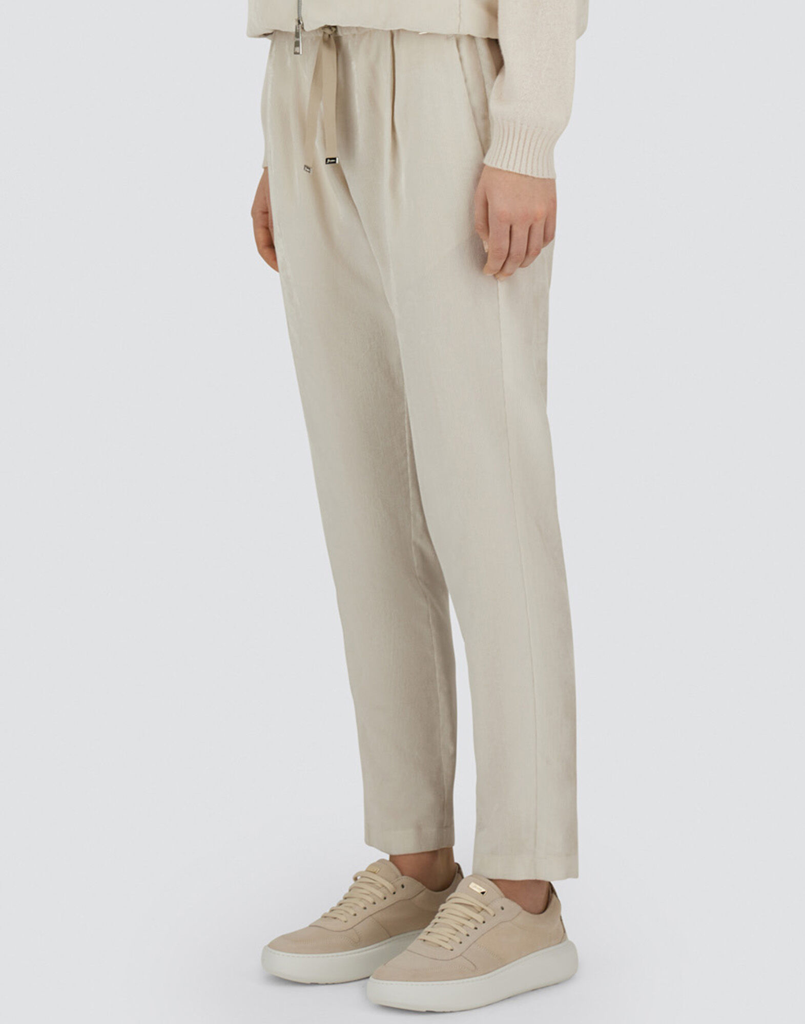 パンツ HERNO Bright corduroy resort trousers RESORT TROUSERS IN BRIGHT CORDUROY in Chantilly for Women