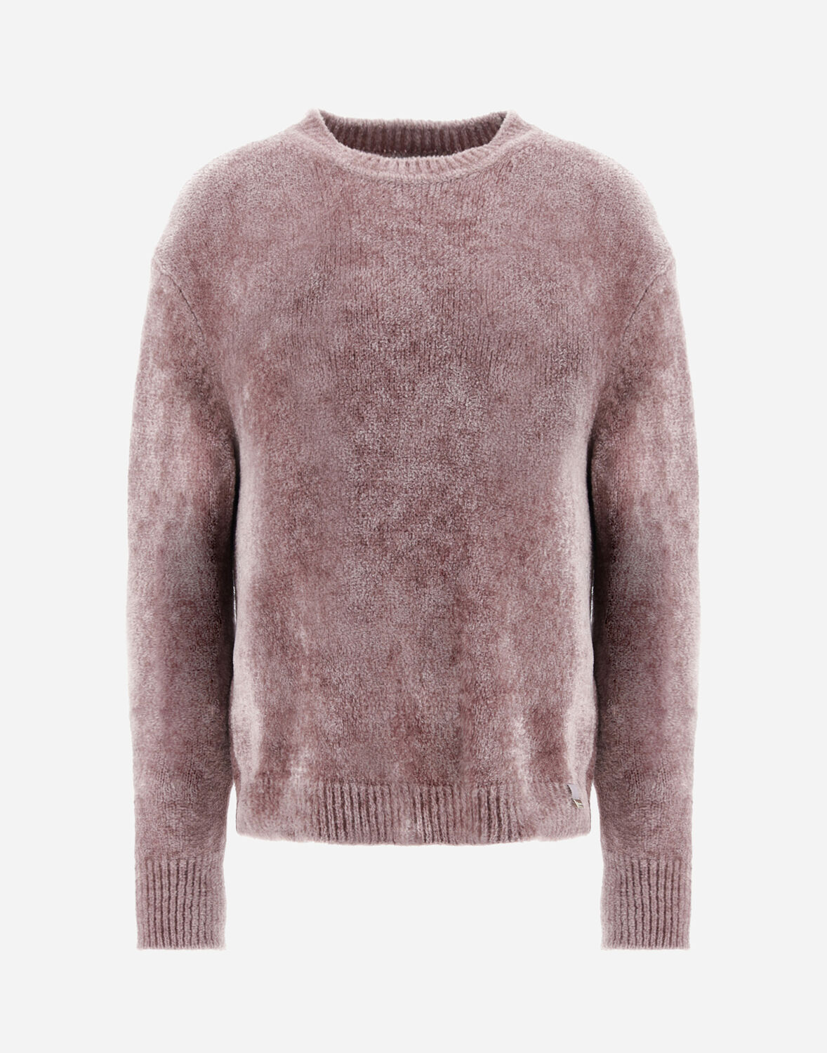 Herno Resort Pullover In Chenille Knit In Lilac