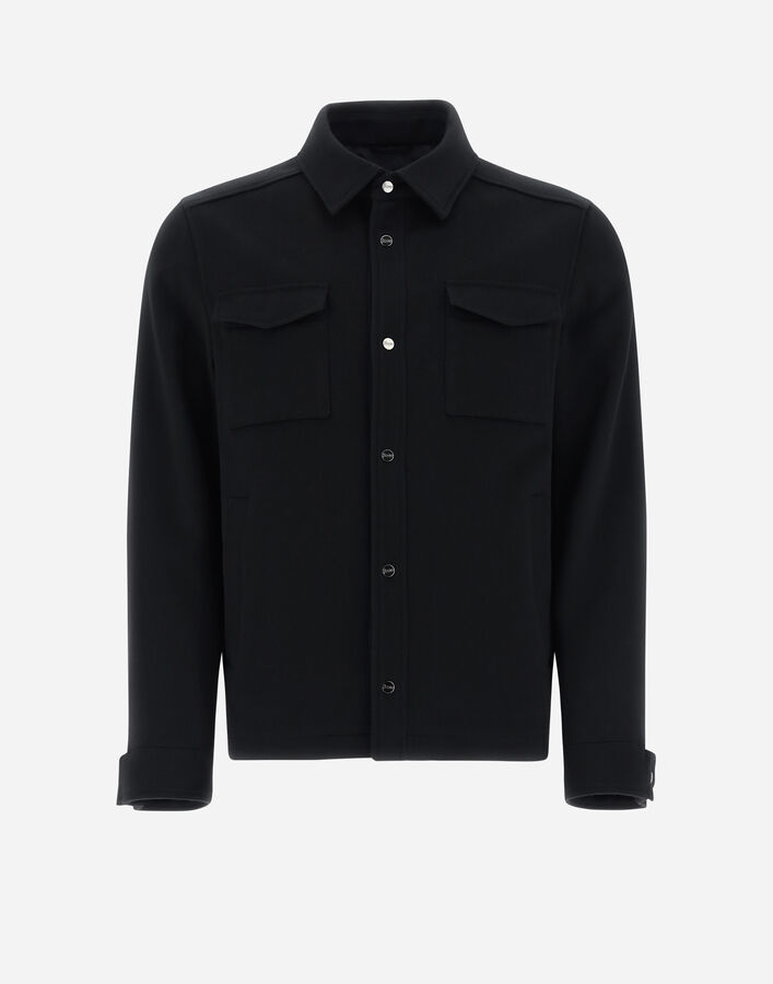 Herno SHIRT IN NEW WOOL CASHMERE Black GI000312U333189300