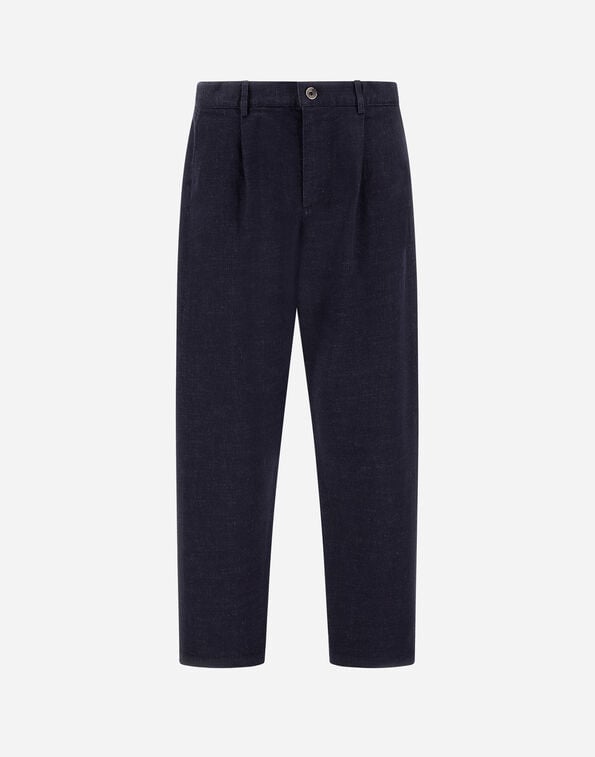 Herno TROUSERS IN STRETCH DENIM Navy Blue PT000206U133159200