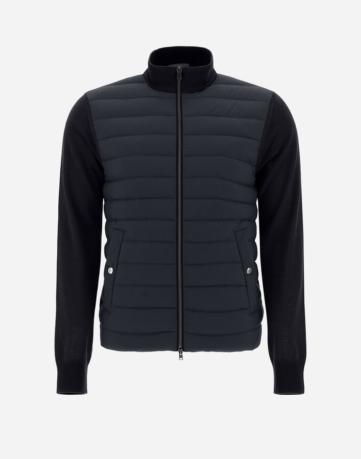 Herno CARDIGAN IN SILK WOOL & NUAGE Dark Blue MP000120U700259290