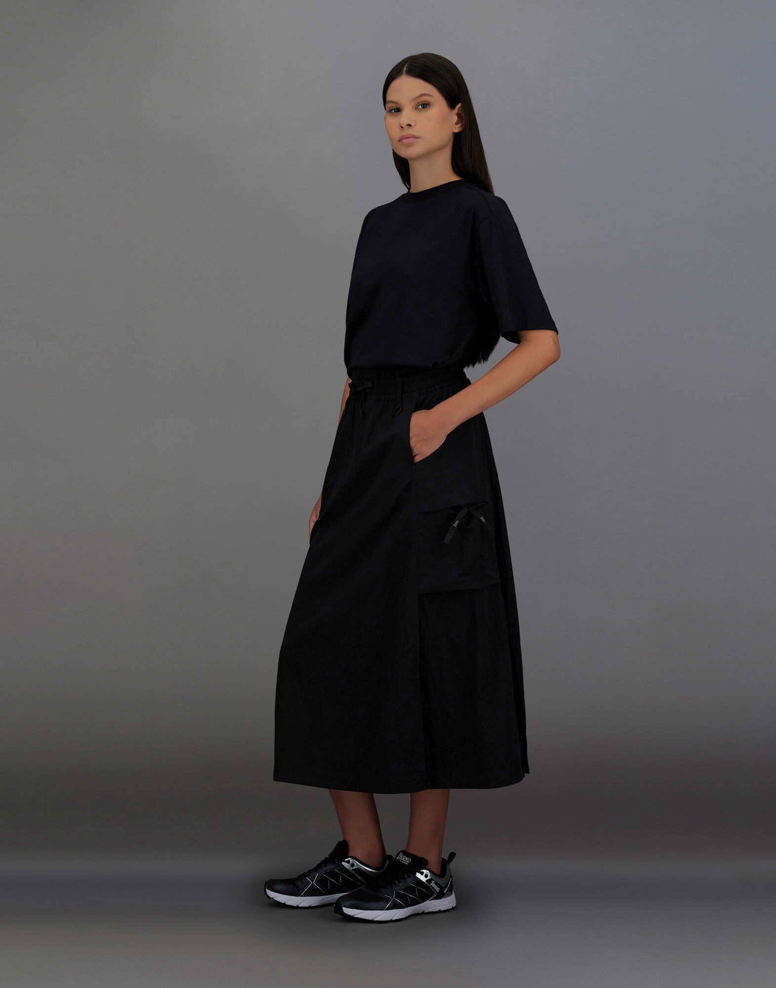 ヘルノ スカート レディース ストレッチ ロングスカート HERNO