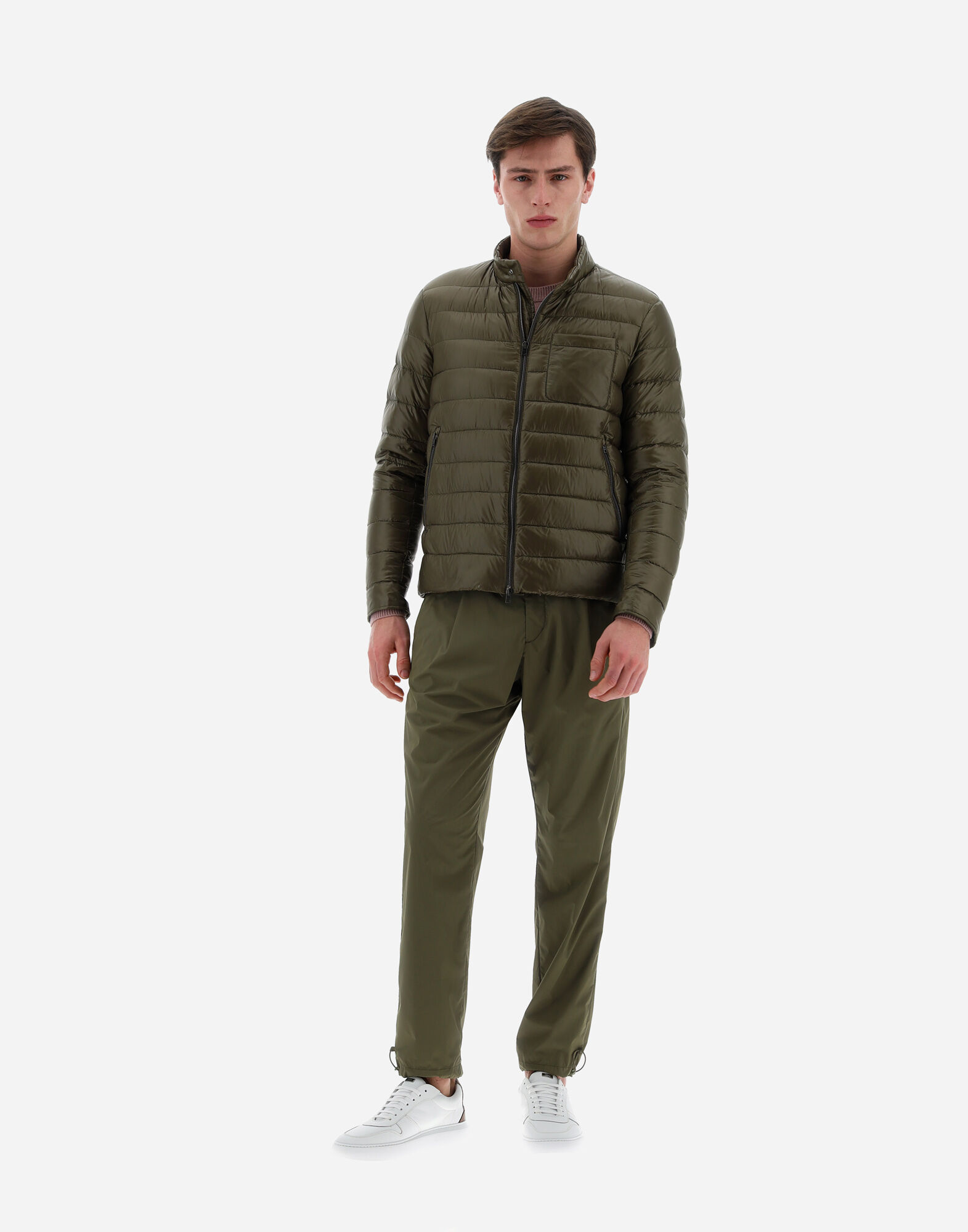 PIUMINO GIUBBOTTO HERNO UOMO RESORT in Military for Men Herno