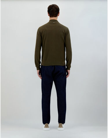 UNLIMITED WAFFLE COTTON AND MATT STRETCH JACKET in Military for 