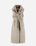Herno SLEEVELESS COAT IN SOFT FAUX FUR Chantilly GC000458D124221985