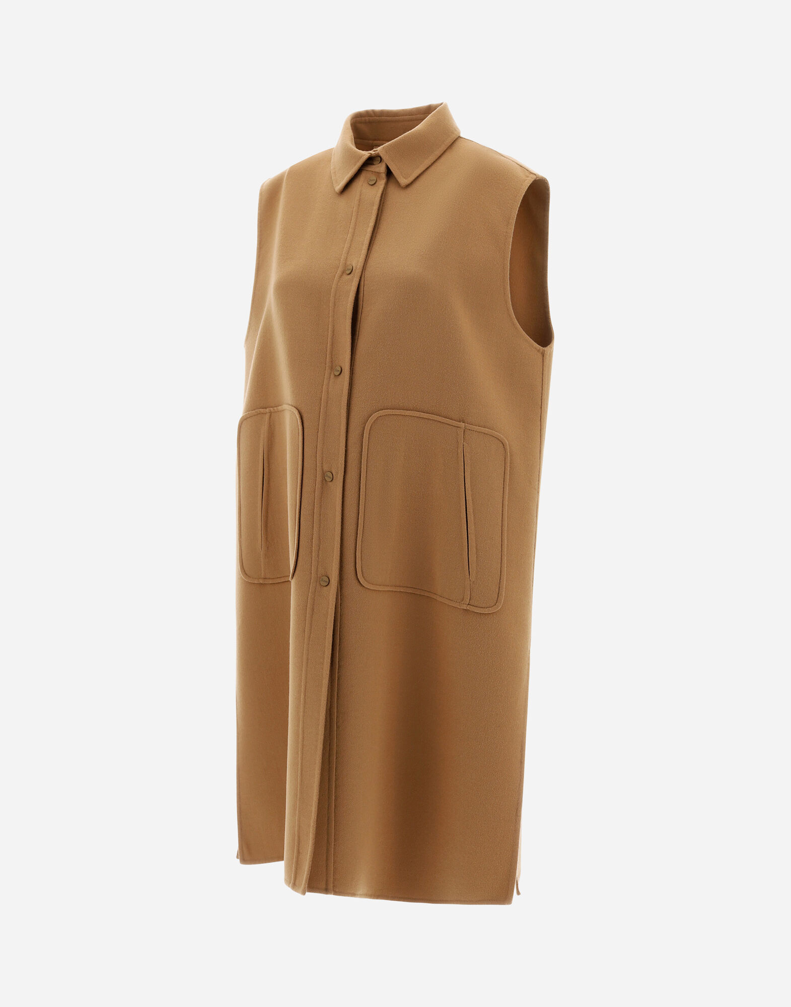 Camel sleeveless vest discount